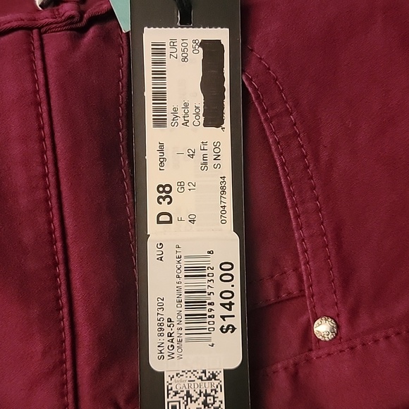 NEW ATELIER GARDEUR Women's Denim 5 Pocket pants size 38 (USA 8) Slim-Fit - Picture 1 of 15